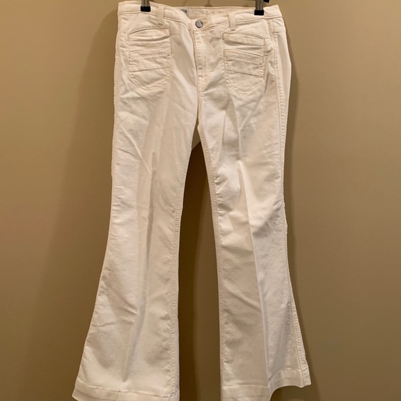 VINTAGE WHITE FLARE JEANS - SIZE 27 (4) - Picture 1 of 8